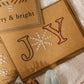 Embroidered Christmas Card Set of 4, Assorted