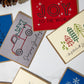 Embroidered Christmas Card Set of 10, Assorted
