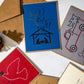 Embroidered Christmas Card Set of 10, Assorted