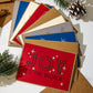 Embroidered Christmas Card Set of 10, Assorted