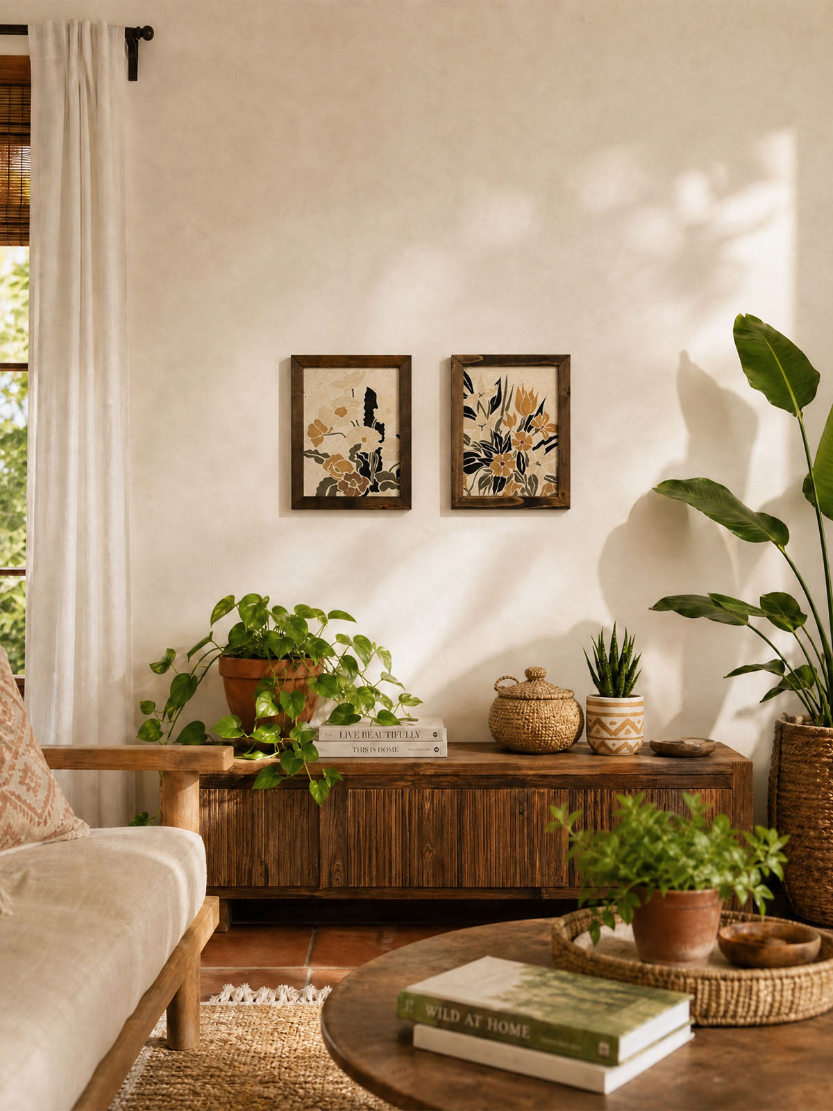 Rooted & Blooming Framed Floral Wall Art (Left & Right)