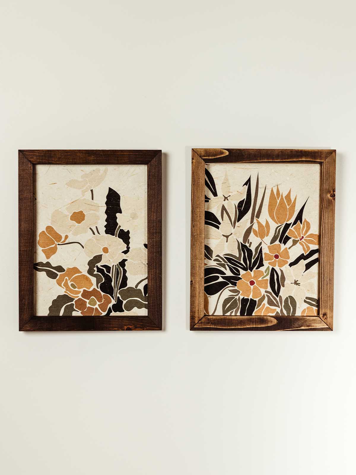 Rooted & Blooming Framed Floral Wall Art (Left & Right)