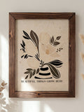 Beautiful Things Grow Here Framed Floral Wall Art