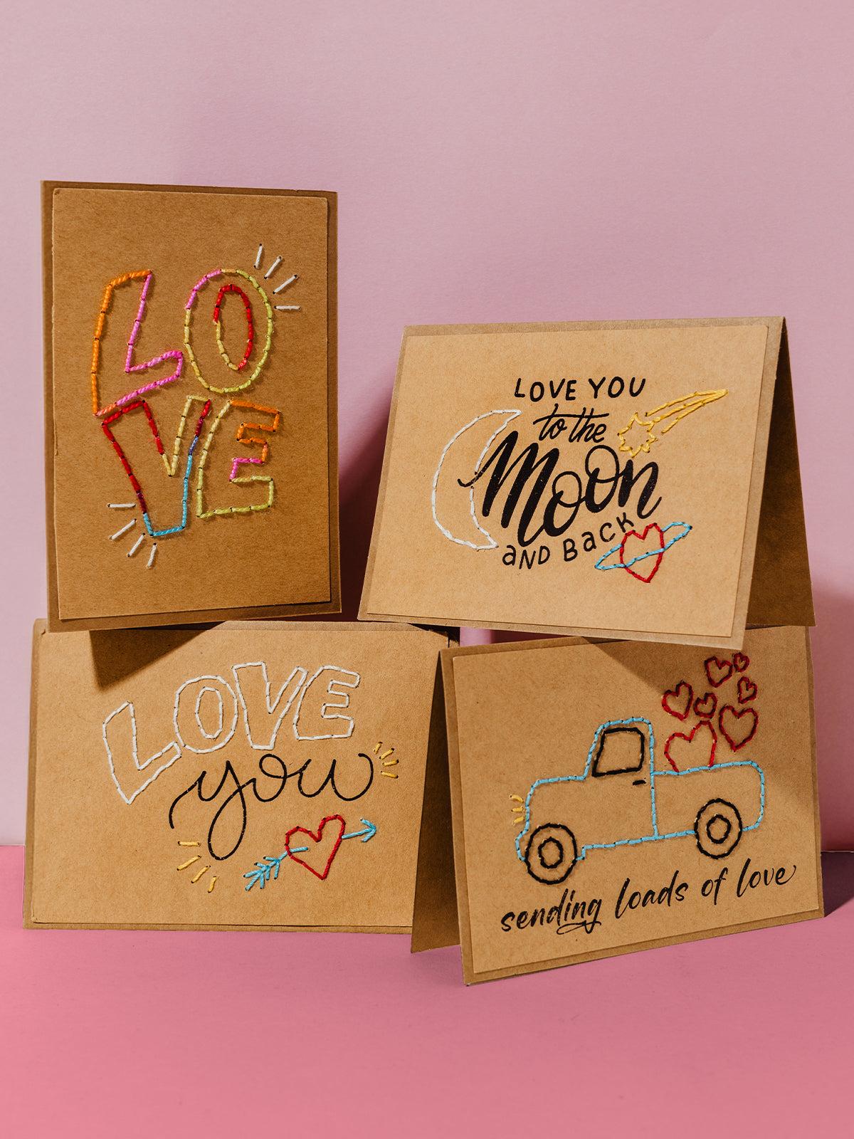 Handmade Valentine’s Cards Set - Assorted