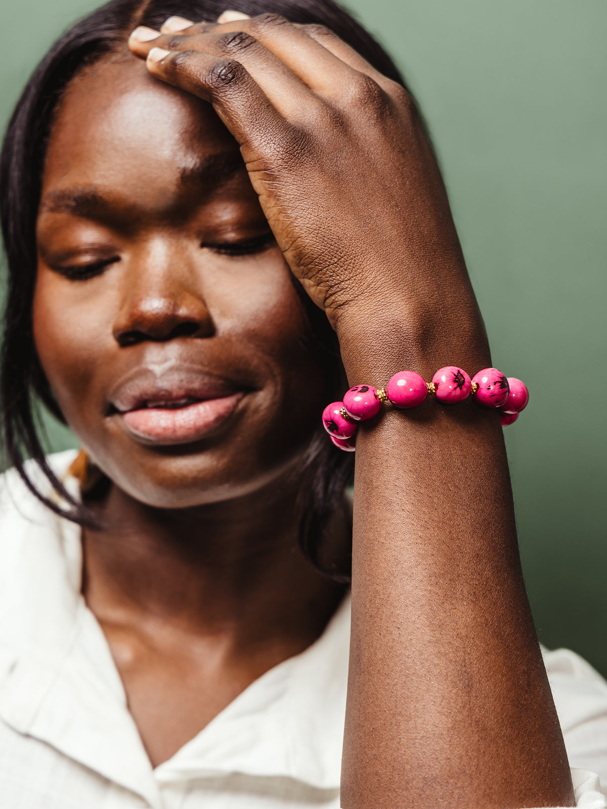 Pink and Gold Bracelet