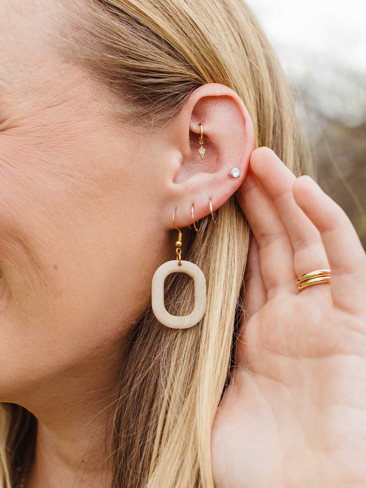 Geometric Circle Earrings