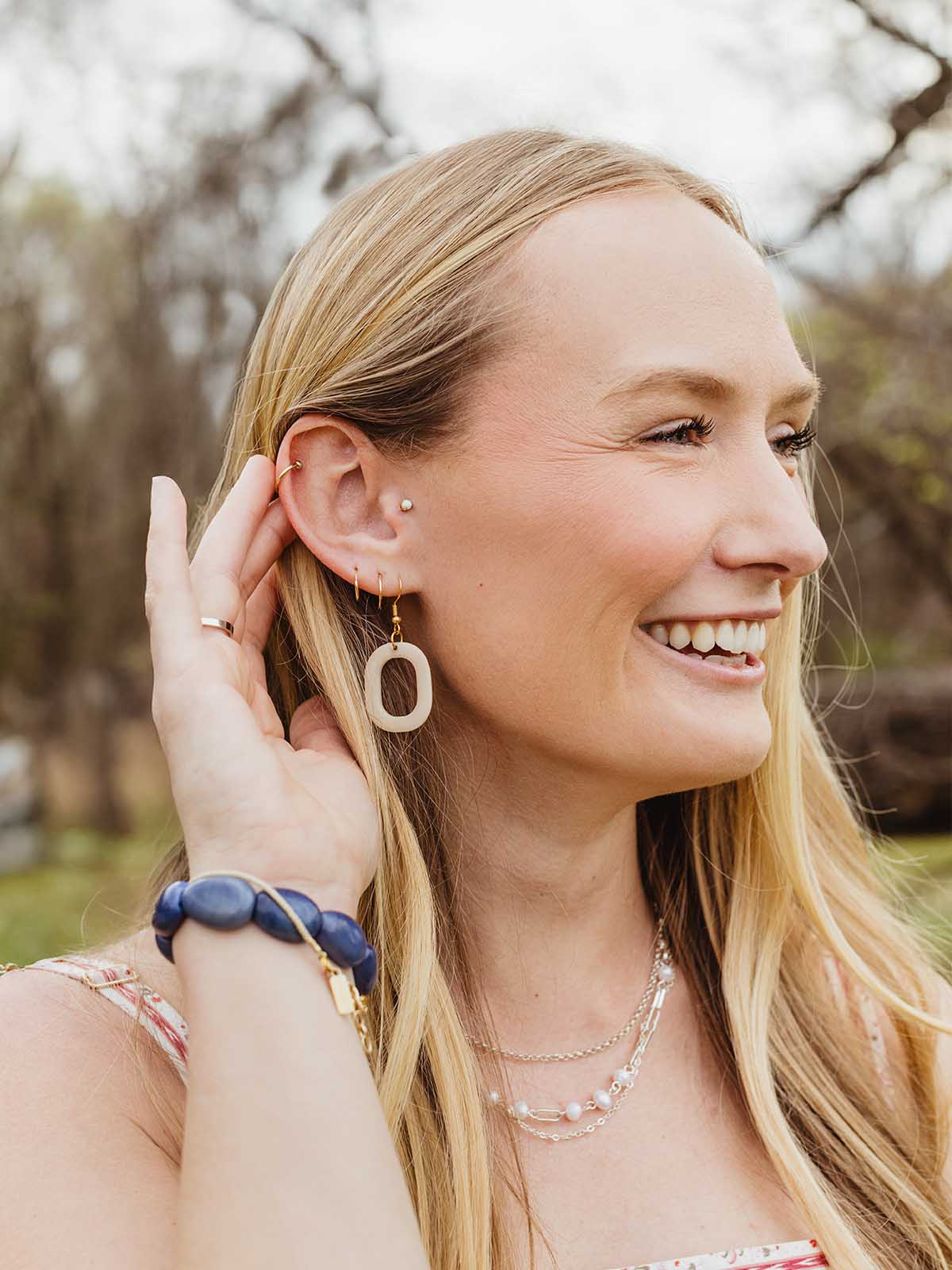 Geometric Circle Earrings