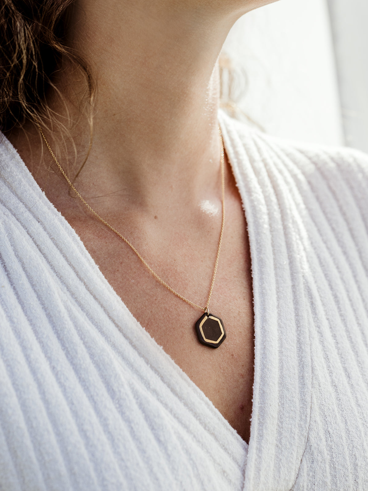Robin Hexagon Necklace
