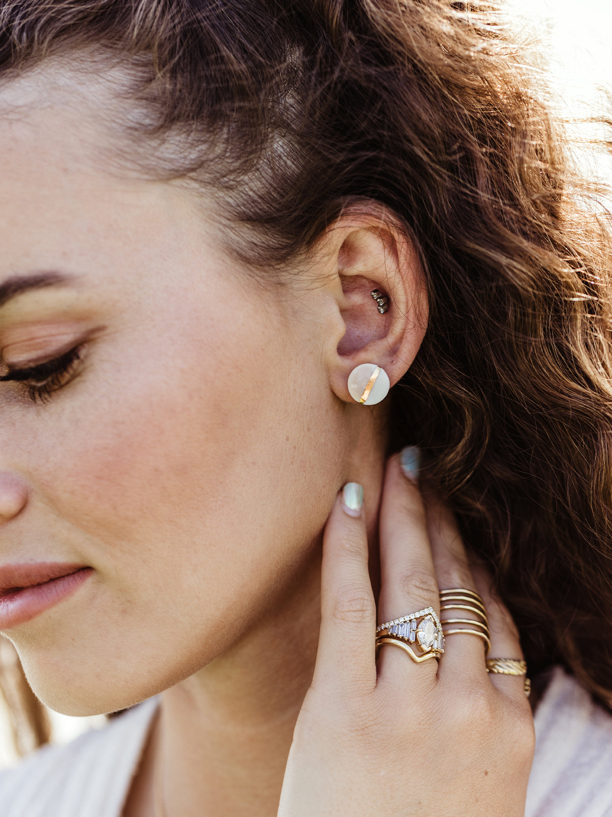 Shine Circle Studs