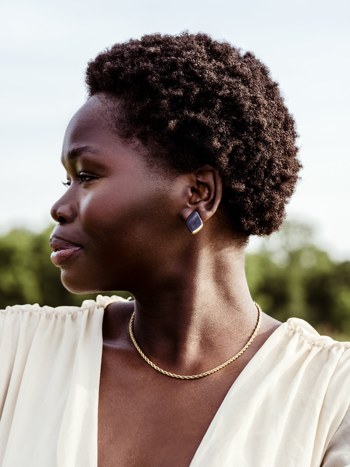 Porcelain Diamond Studs