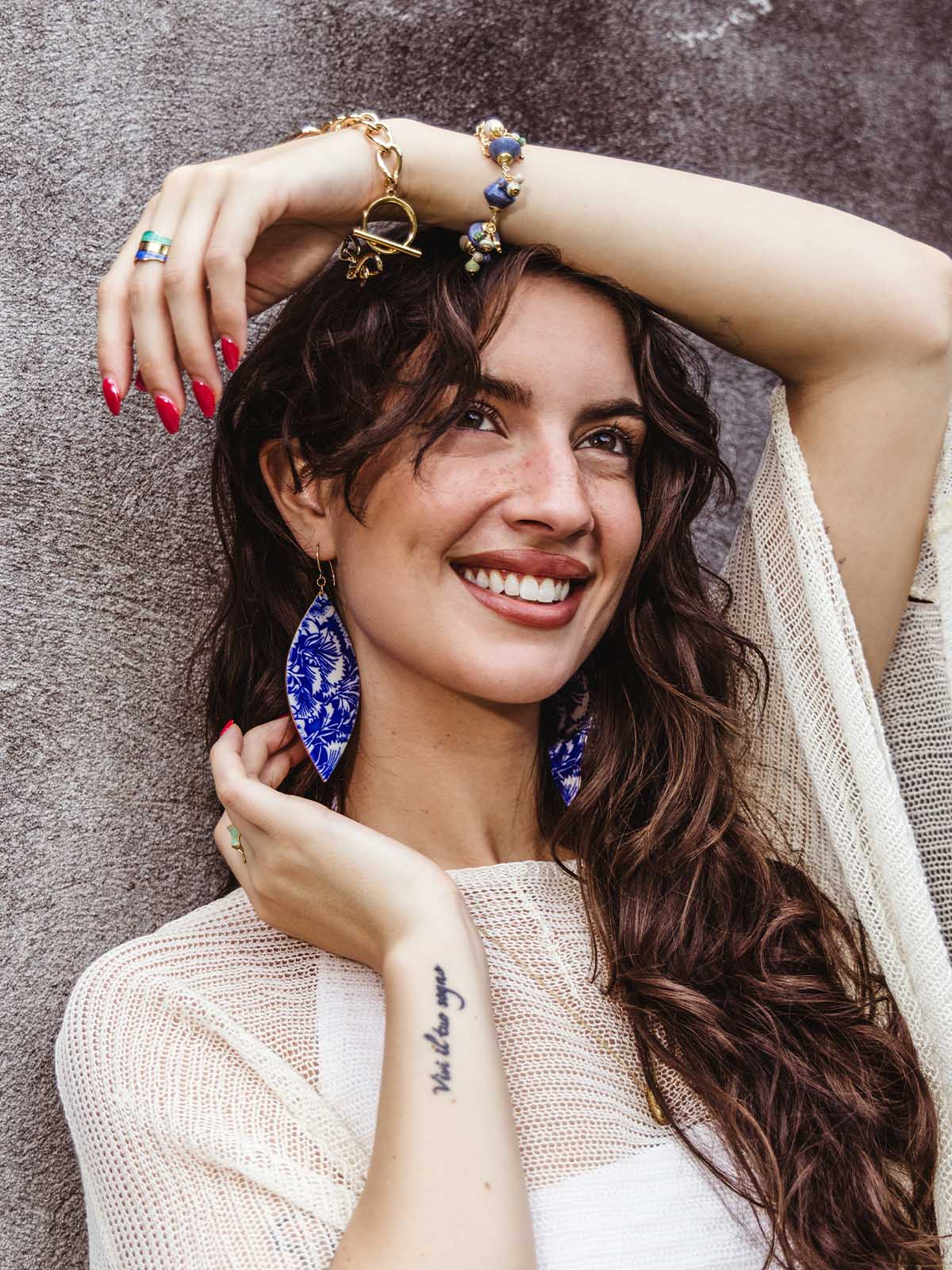 Something Blue Statement Earrings