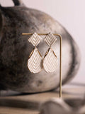 Poise Gold & White Earrings