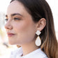 Poise Gold & White Earrings