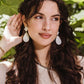 Poise Gold & White Earrings