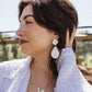 Poise Gold & White Earrings