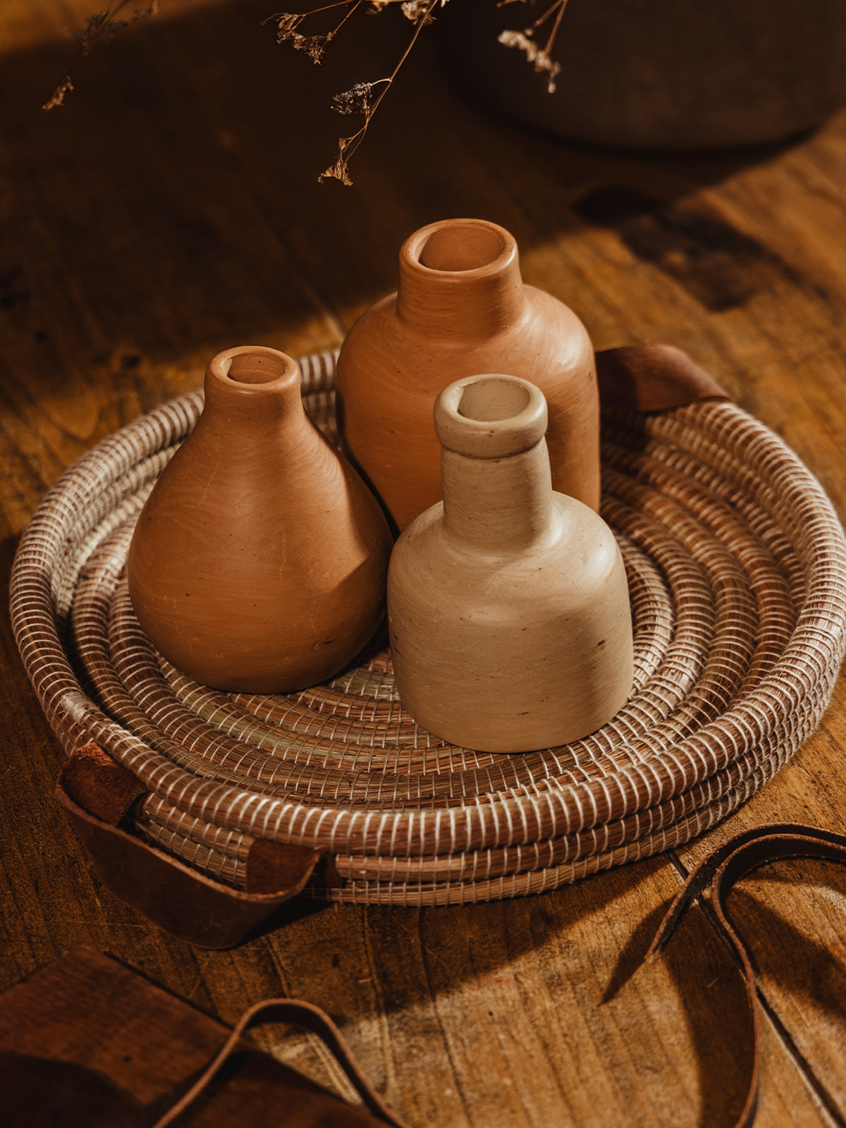 Woven Coffee Table Tray