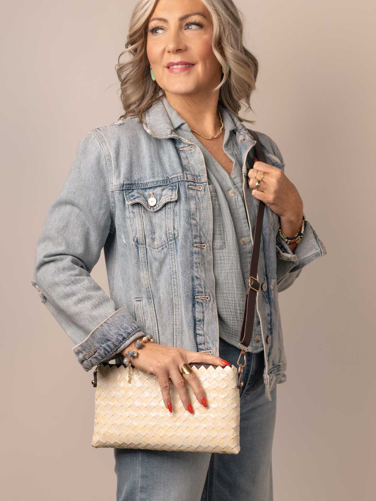 Upcycled Woven Crossbody Purse