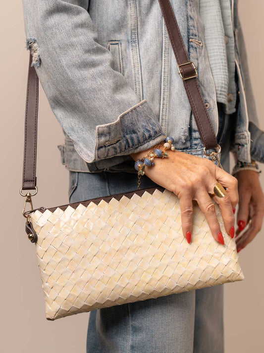 Upcycled Woven Crossbody Purse