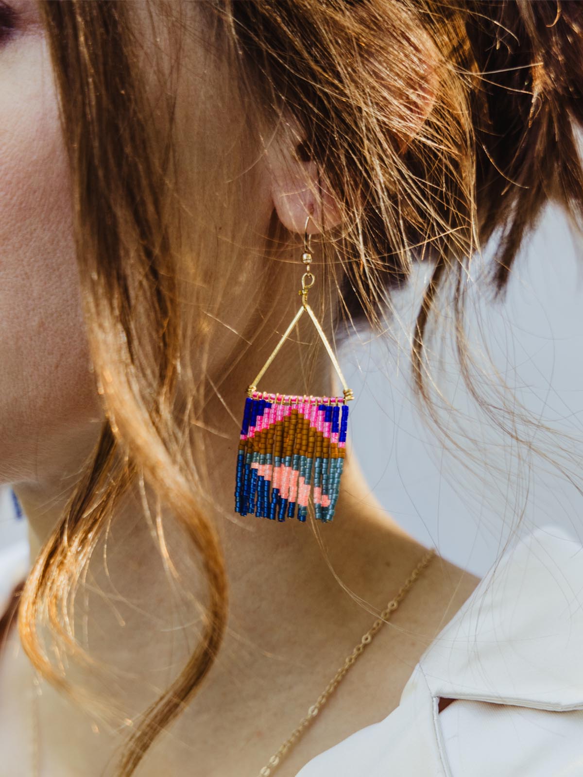 Neon Fringe Earrings