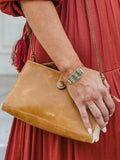 Canvas and Leather Crossbody Bag