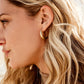 Crescent Moon Threader Drop Earrings