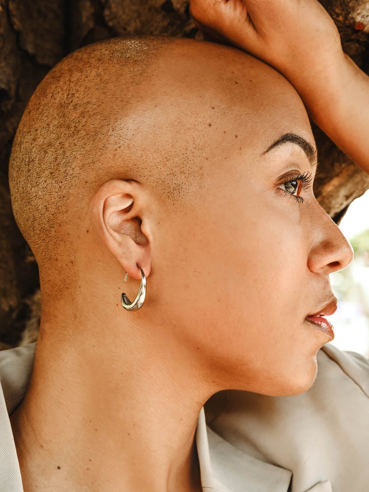 Crescent Moon Threader Drop Earrings