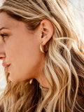 Crescent Moon Threader Drop Earrings