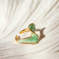 Ribbon of Light Gold Adjustable Ring in Mint
