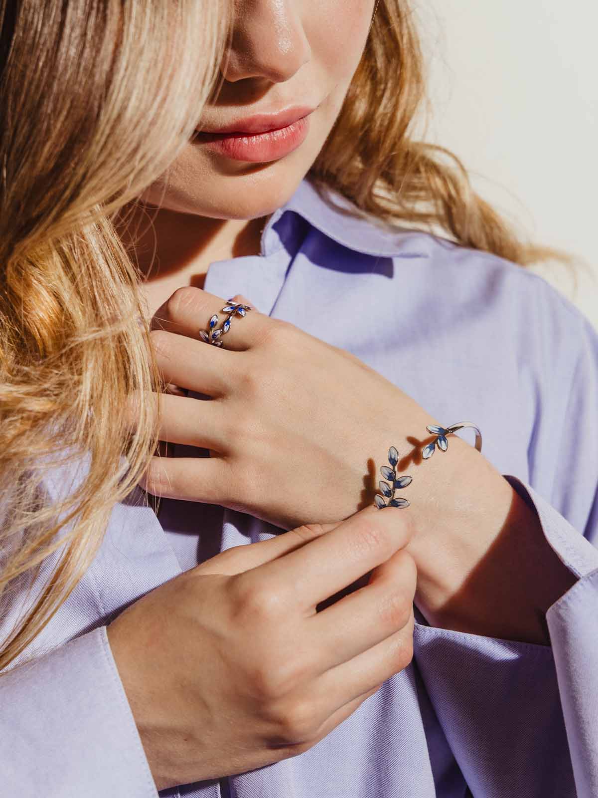 Hope Grows Silver Cuff Bracelet