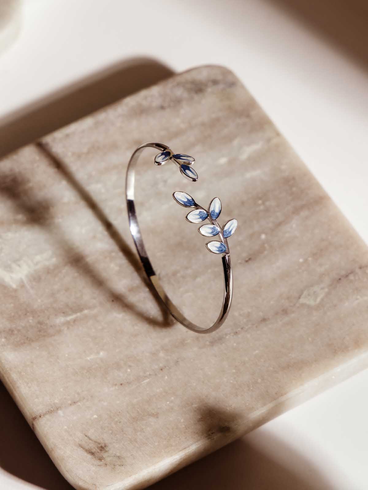 Hope Grows Silver Cuff Bracelet