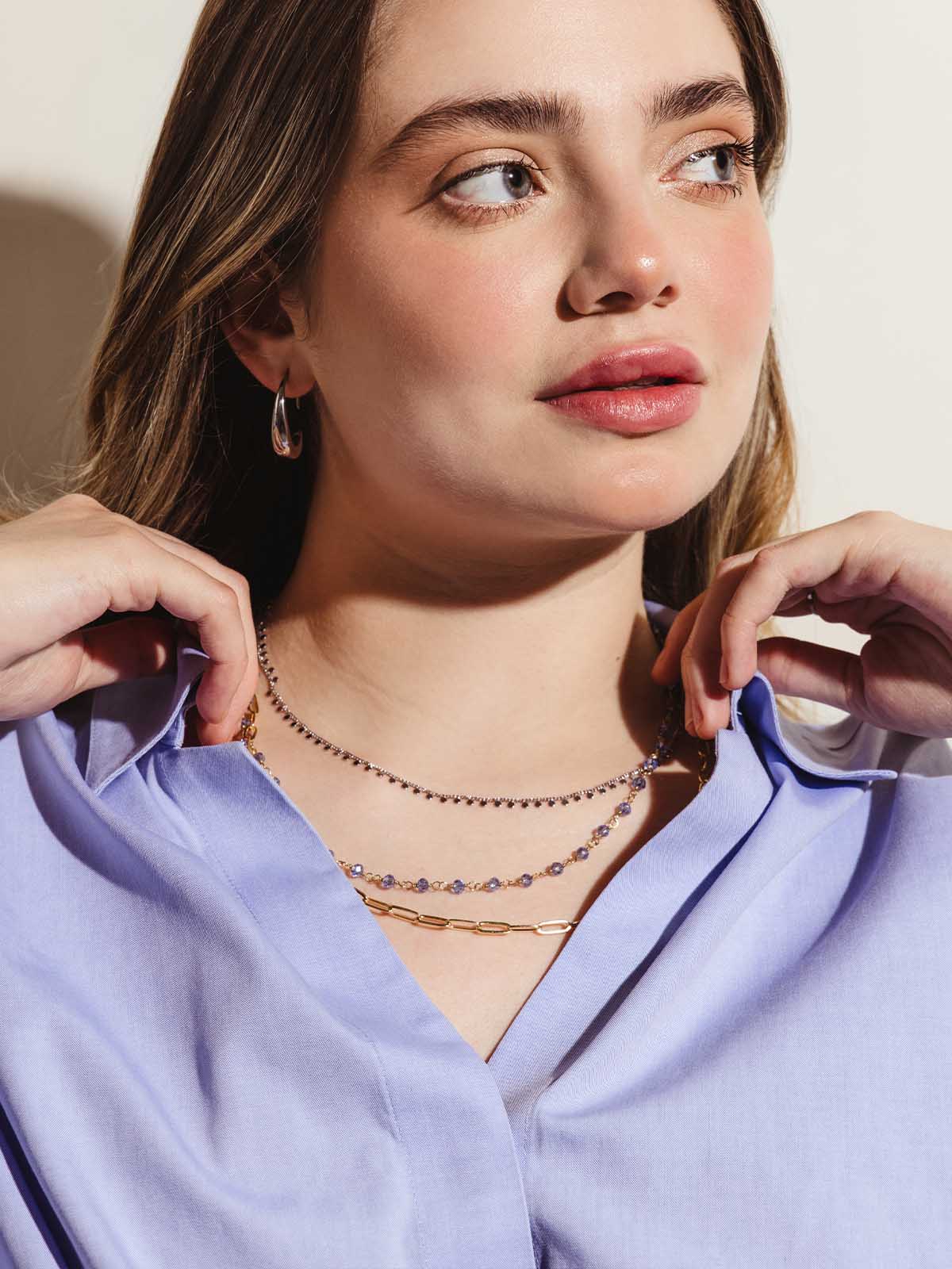 Joyful Radiance Silver Disc Necklace