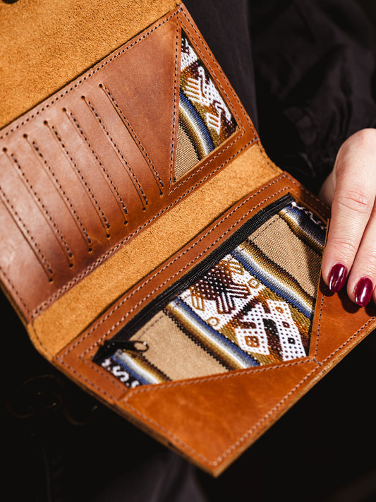 Women’s Leather Wallet in Cognac
