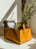 Leather Storage Bin