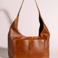 Elevated Leather Hobo Purse in Cognac