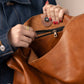 Elevated Leather Hobo Purse in Cognac