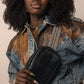 Black Leather Crossbody Purse