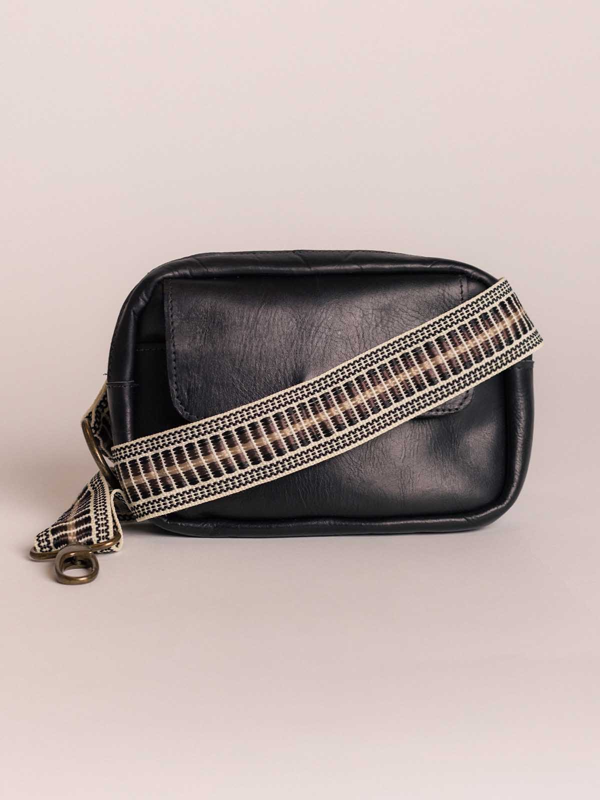 Black Leather Crossbody Purse