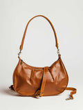 Aurora Leather Shoulder Bag in Cognac