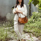 Aurora Leather Shoulder Bag in Cognac