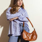 Aurora Leather Shoulder Bag in Cognac