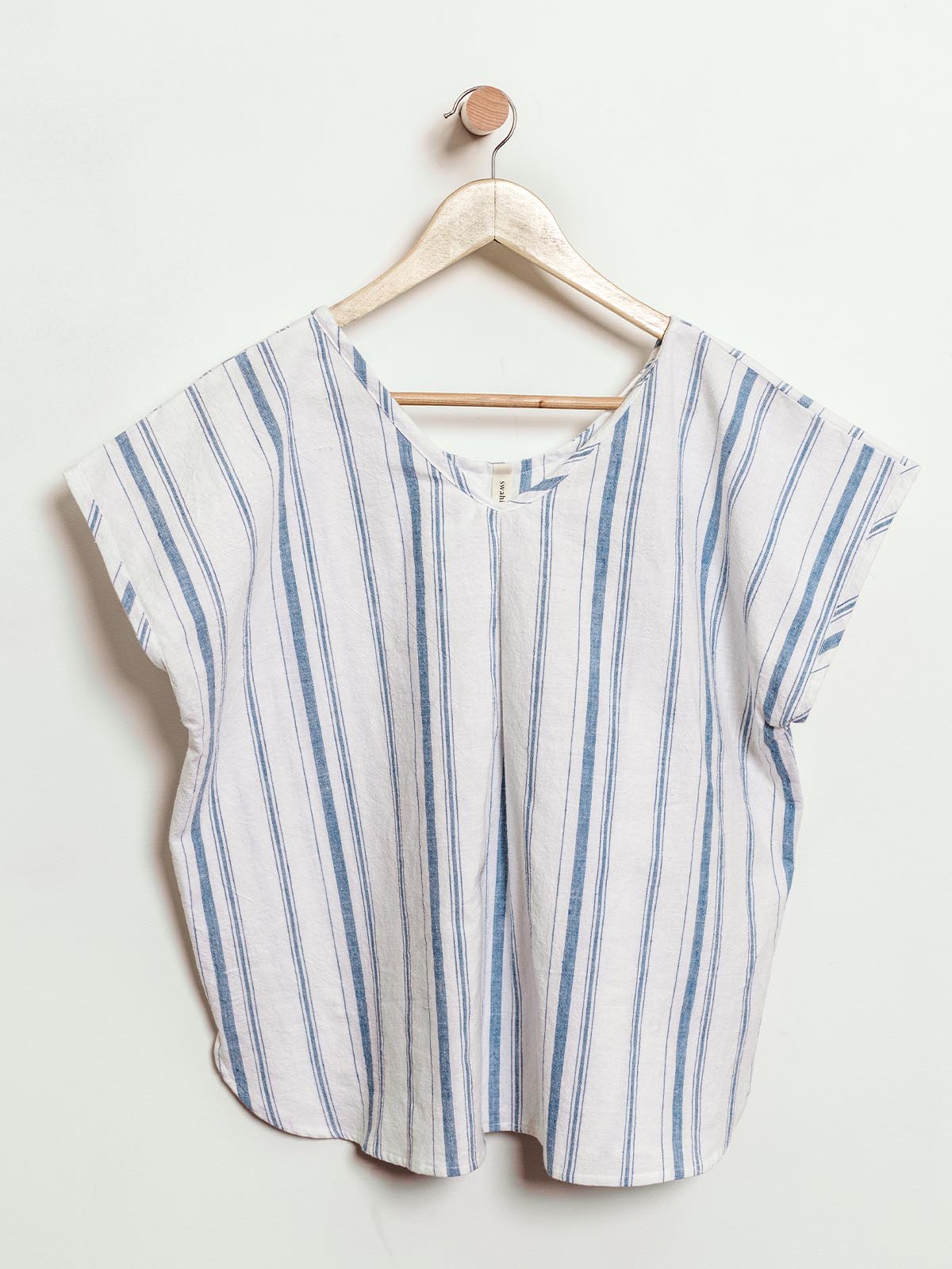 The Rest Collection Sleep Shirt- Blue & White Stripes