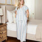 The Rest Collection Sleep Shirt- Blue & White Stripes