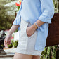 Indi Linen Shorts in Natural