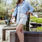 Indi Linen Shorts in Natural