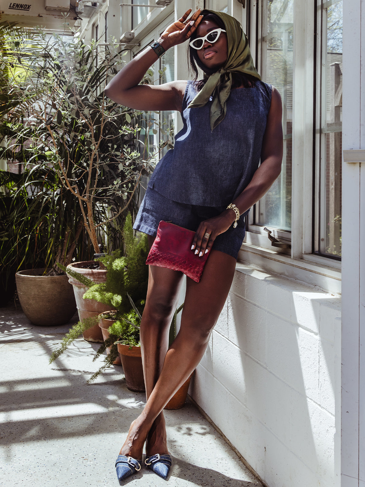 Harmony Sleeveless Linen Top (Reversible)