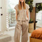 The Rest Collection Sleep Pants - Tan Stripes
