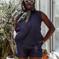 Harmony Sleeveless Linen Top (Reversible)