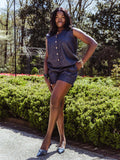 Harmony Sleeveless Linen Top (Reversible)
