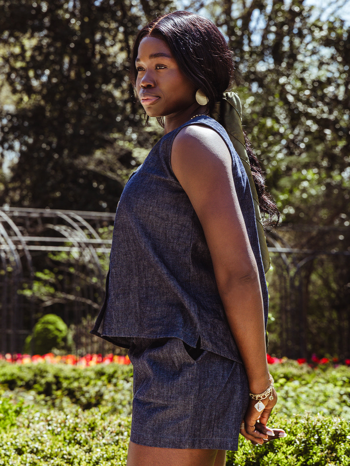 Harmony Sleeveless Linen Top (Reversible)