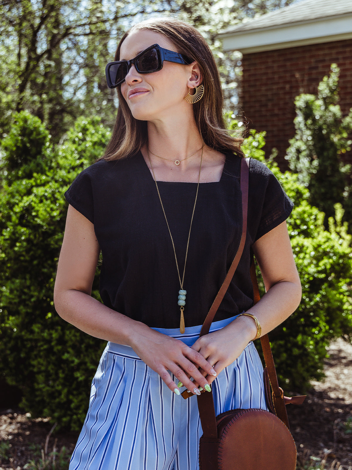 Black Onyx Square Neck Ribbed Top